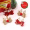 4 Pcs Christmas Hair Clips Xmas Bow Hair Accessories Cute Reindeer Antlers Ears Glitter Sequins Hair Barrettes Holiday Headdress Hairpin for Girls Women Kids Party Cosplay Gift